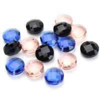 Flache runde Kristall Perlen, poliert, DIY, mehrere Farben vorhanden, verkauft von PC