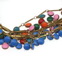 Brass Beading Chains, with enamel, plated & DIY, metallic color plated, 9*7*3mm 