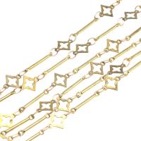 Brass Bar Chain, plated & DIY, metallic color plated, 9*6mm 