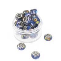 European Resin Beads, Round, DIY, blue, 14*9mm Approx 5mm 