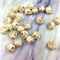 Howlite Beads, Skull, polished, DIY, white Approx 
