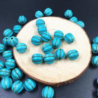 Perles en Turquoise naturelle, Citrouille, poli, DIY & normes différentes pour le choix, bleu Vendu par sac