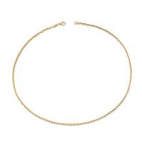 Brass Cable Link Necklace Chain, gold color plated 