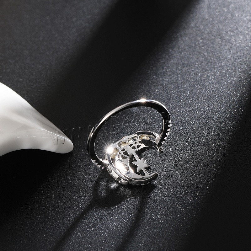 立方ジルコニアの指輪, 白銅, とともに プラスチック製パール, メッキ, 異なるサイズの選択 & マイクロパヴェジルコニア & 女性用, 売り手 パソコン