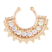 Bijoux de Piercing nez en acier inoxydable, avec Opale, bijoux de mode & unisexe, doré, Vendu par PC