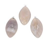 Agate Brass Pendants, with Brass, Teardrop, plated, DIY, pink, 60*32*14mm Approx 1mm 