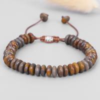 Gemstone Bracelets, Bamboo Leaf Stone, with Zinc Alloy, handmade, fashion jewelry & Unisex 