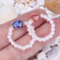 Gemstone Finger Ring, Plastic Pearl, handmade, fashion jewelry & Unisex 