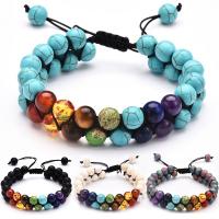 Bracelets en pierres précieuses, turquoise, avec Agate, bijoux de mode & unisexe & styles différents pour le choix, plus de couleurs à choisir, 8mm, Vendu par brin