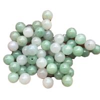 Perle de jade de Birmanie, Rond, gravé, DIY & normes différentes pour le choix, vert, Vendu par PC