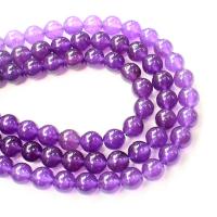 Natürliche Amethyst Perlen, rund, poliert, DIY & verschiedene Größen vorhanden, violett, verkauft von Strang