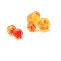 Imitation Amber Resin Beads, Round, polished, DIY yellow 