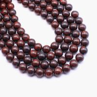 Blutstein Perlen, rund, poliert, DIY & verschiedene Größen vorhanden, Henna Rot, verkauft von Strang