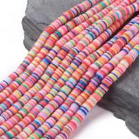 Rondelle Polymer Clay Perlen, Polymer Ton, poliert, DIY & verschiedene Größen vorhanden, keine, 10SträngeStrang/Tasche, verkauft von Tasche