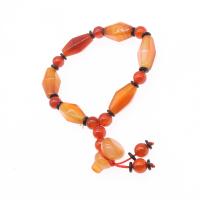 Agate Bracelets, Donut, polished, fashion jewelry & for woman, reddish orange, 22*12*22mm 