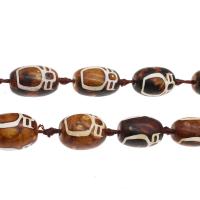 Natural Tibetan Agate Dzi Beads, Oval, DIY, brown, 21*15*21mm cm 