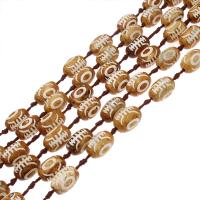 Natural Tibetan Agate Dzi Beads, Drum, DIY 22*15*22mm cm 