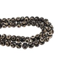 Natural Tibetan Agate Dzi Beads, Abacus, DIY, white and black, 10*14*10mm cm 