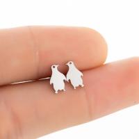 Stainless Steel Stud Earring, Penguin, plated, fashion jewelry & for woman 
