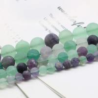 Fluorit Perlen, grüner Fluorit, rund, poliert, DIY & verschiedene Größen vorhanden & satiniert, Länge:ca. 15 ZollInch, verkauft von Strang