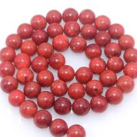 Grass Coral Beads, Round, DIY red 