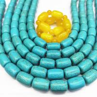 Natural Turquoise Beads, Drum, polished, DIY blue 