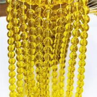 Круглые хрустальные бусины, Кристаллы, Круглая, полированный, DIY & разный размер для выбора, желтое солнце, продается Strand
