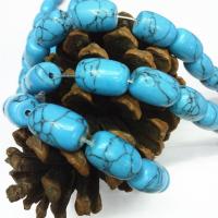 Perles en Turquoise naturelle, tambour, poli, DIY Environ Vendu par brin