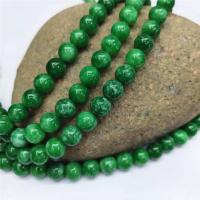 Jadeite Beads, Round, polished, DIY green 