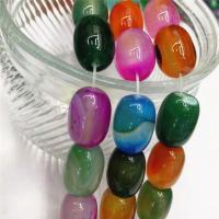 Natürliche Regenbogen Achat Perlen, rund, poliert, DIY & verschiedene Größen vorhanden, farbenfroh, 13x18mm, ca. 22PCs/Strang, verkauft von Strang