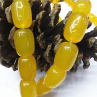 Yellow Calcedony Beads, Drum, polished, DIY deep red Approx 
