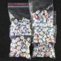 Kunstdruck Porzellan Perlen, DIY & verschiedene Größen vorhanden & verschiedene Stile für Wahl, gemischte Farben, ca. 20PCs/Tasche, verkauft von Tasche