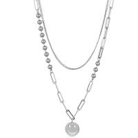 Multi слой ожерелье, нержавеющая сталь, полированный, Женский & многонитевая, оригинальный цвет, длина:Приблизительно 19.68 дюймовый, продается Strand