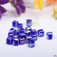 Square Crystal Beads,  Square, plated, DIY 
