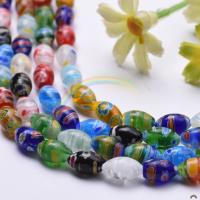 Millefiori Glass Beads, Millefiori Lampwork, Drum, DIY, mixed colors 