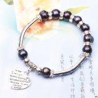 Zinc Alloy Pearl Bracelets, Freshwater Pearl, with Zinc Alloy, plated, DIY Inner Approx 55mm 
