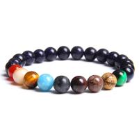 Gemstone Bracelets, Natural Stone, Round, polished, fashion jewelry & elastic & Unisex 