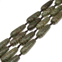 Natural Tibetan Agate Dzi Beads, Teardrop, DIY, antique bronze color, 40*15*40mm cm 