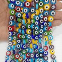 Perles de Murano Evil Eye, chalumeau, Rond, DIY & normes différentes pour le choix, plus de couleurs à choisir, Vendu par brin
