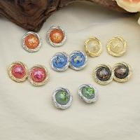 Resin Shank Button, with Zinc Alloy, Round, plated, durable & DIY 
