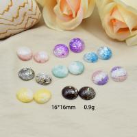 Fashion Resin Cabochons, Round, plated, fashion jewelry & DIY & for woman 16mm 