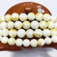 Cloisonne Stone Beads, Round, polished, DIY white 