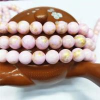 Cloisonne Stone Beads, Round, polished, DIY pink 
