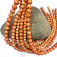 Cloisonne Stone Abalorio, Esférico, pulido, Bricolaje & diverso tamaño para la opción, naranja, Vendido por Sarta
