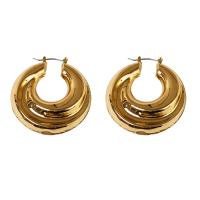 Zinc Alloy Hoop Earring, plated, fashion jewelry, gold 