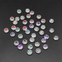Acryl Alphabet Perlen, rund, DIY & mit Brief Muster, klar, 10*10*6mm, Bohrung:ca. 2mm, 500G/Tasche, verkauft von Tasche