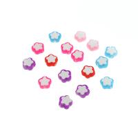 Zweifarbige Acryl Perlen, Stern, DIY, gemischte Farben, 10*10*4mm, Bohrung:ca. 1mm, 500G/Tasche, verkauft von Tasche