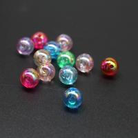 Perles acryliques plaquée, Acrylique, Rond, DIY, plus de couleurs à choisir, 8mm Environ 2mm Vendu par sac
