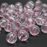 Deux couleures perles acryliques, Acrylique, Rond, DIY, rose, 10mm Vendu par sac
