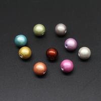 Perles acryliques lustres, Acrylique, Rond, DIY, plus de couleurs à choisir, 10mm Environ 2mm Vendu par sac